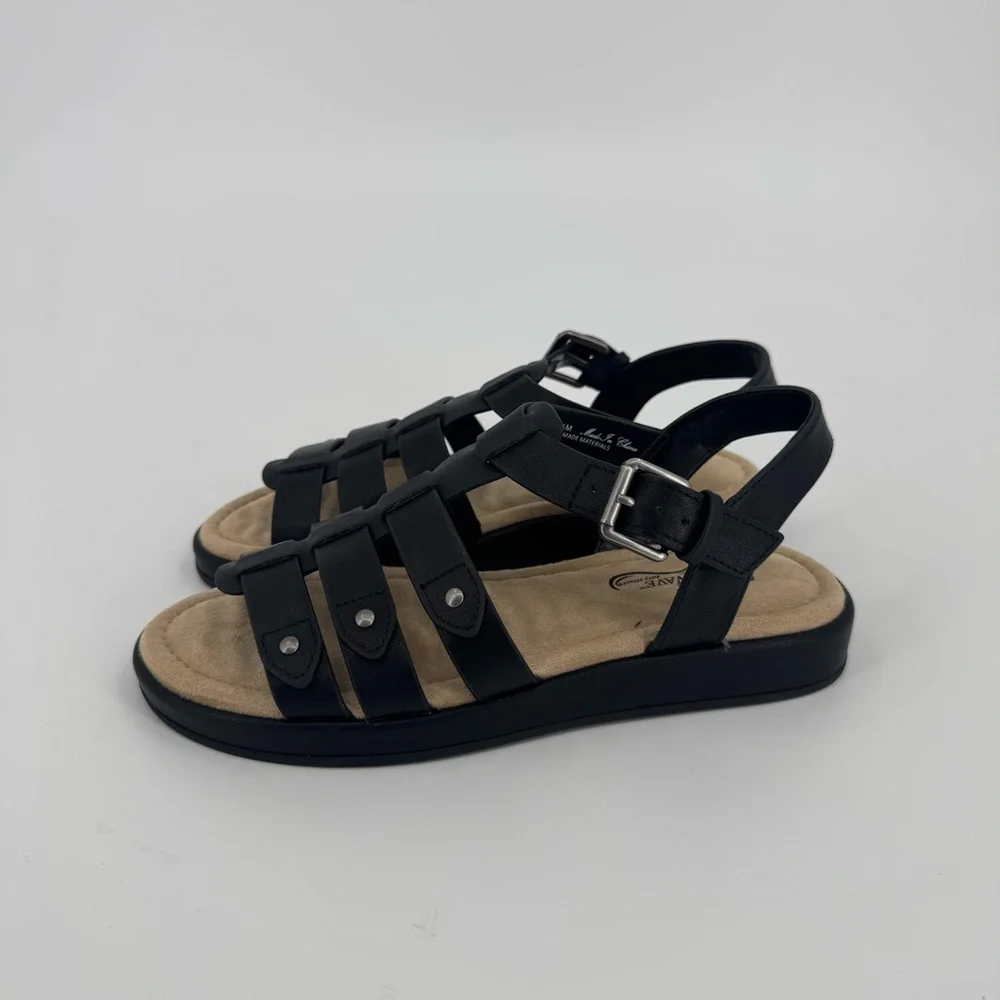 Easy Street Women's Black Chirp Flat Gladiator Sandals 6.5 - Picture 4 of 9